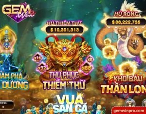 Trải nghiệm game slots 4 Thần thú Gemwin nổ hũ siêu đỉnh