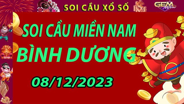 Soi cầu xổ số Bình Dương 08/12/2023 - Dự đoán XSMN cùng Gemwin