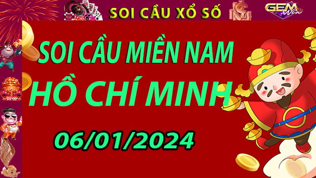 Soi cầu xổ số Hồ Chí Minh 06/01/2024 - Dự đoán XSMN cùng Gemwin