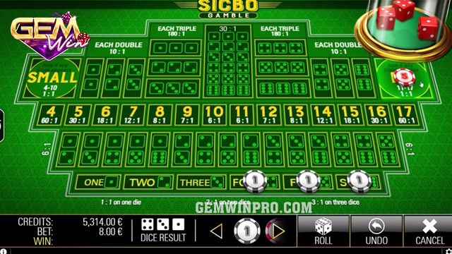 Nguyên tắc cơ bản trong trò chơi cược số đôi Sicbo