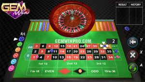 Vòng quay chơi Roulette cùng 6 loại cược thông dụng ở Gemwin